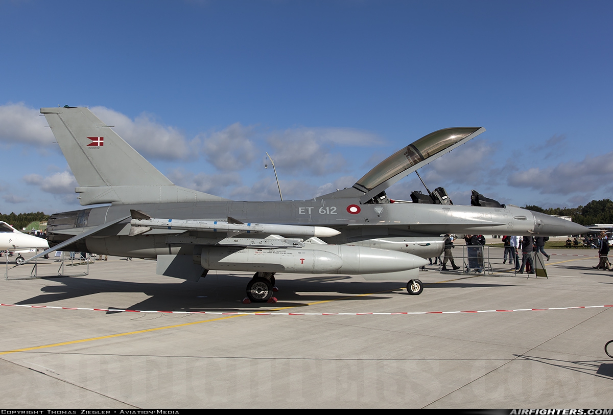Denmark - Air Force General Dynamics F-16BM Fighting Falcon ET-612 at Rostock - Laage (RLG / ETNL), Germany