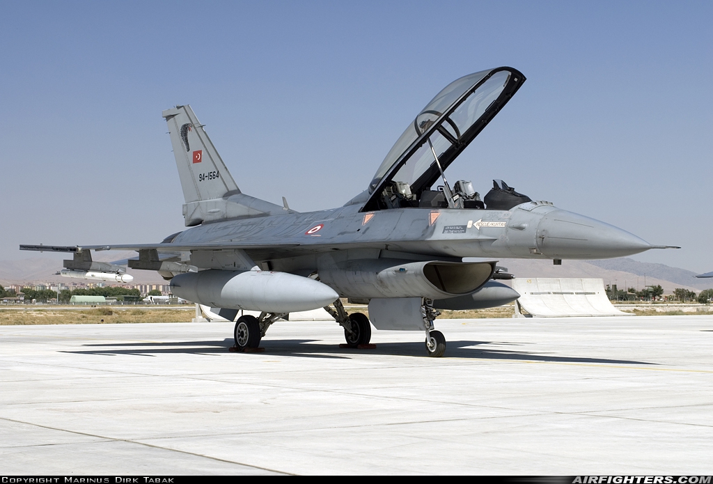Türkiye - Air Force General Dynamics F-16D Fighting Falcon 94-1564 at Konya (KYA / LTAN), Türkiye