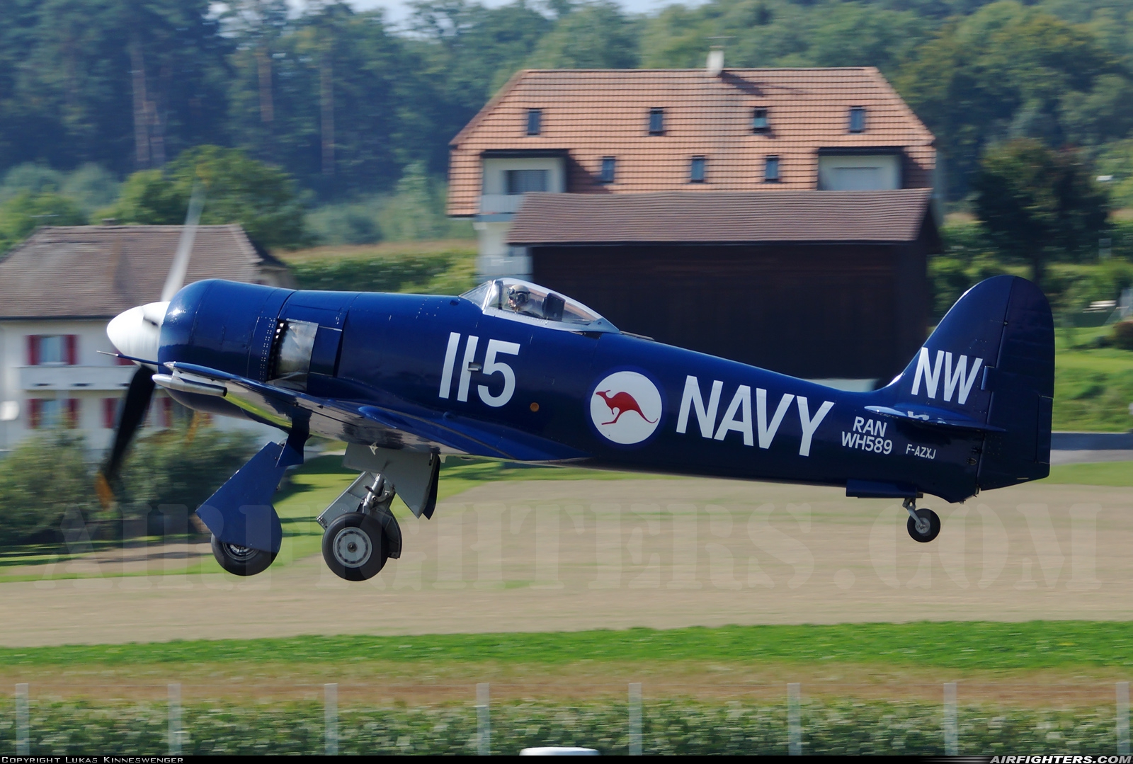 Private Hawker Fury FB.11 F-AZXJ at Payerne (LSMP), Switzerland