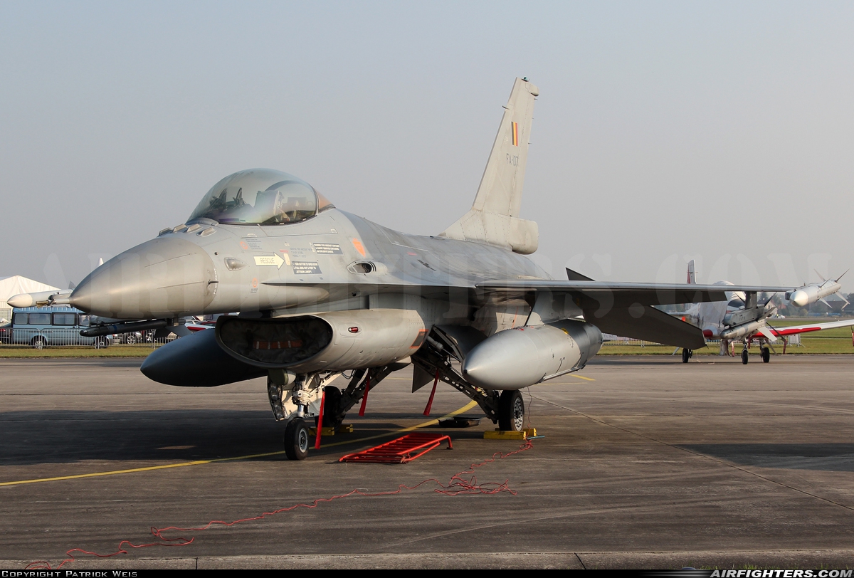 Belgium - Air Force General Dynamics F-16AM Fighting Falcon FA-107 at Hradec Kralove (LKHK), Czech Republic