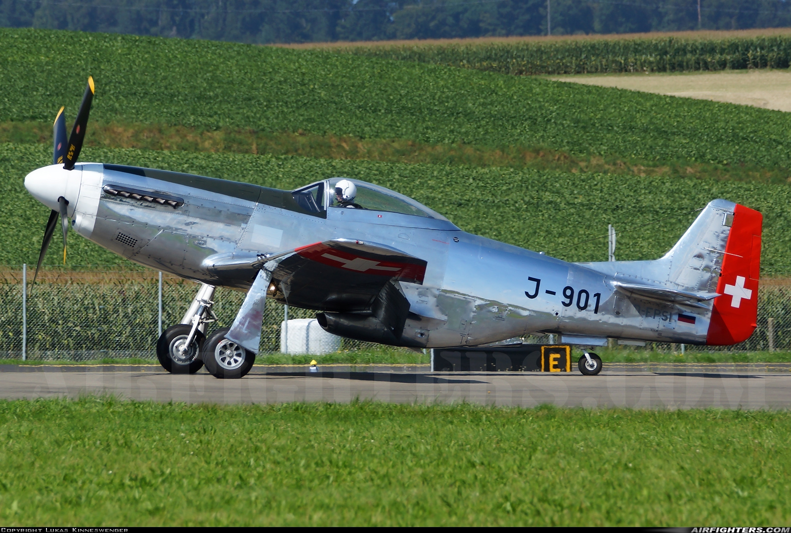 Private North American P-51D Mustang D-FPSI at Payerne (LSMP), Switzerland