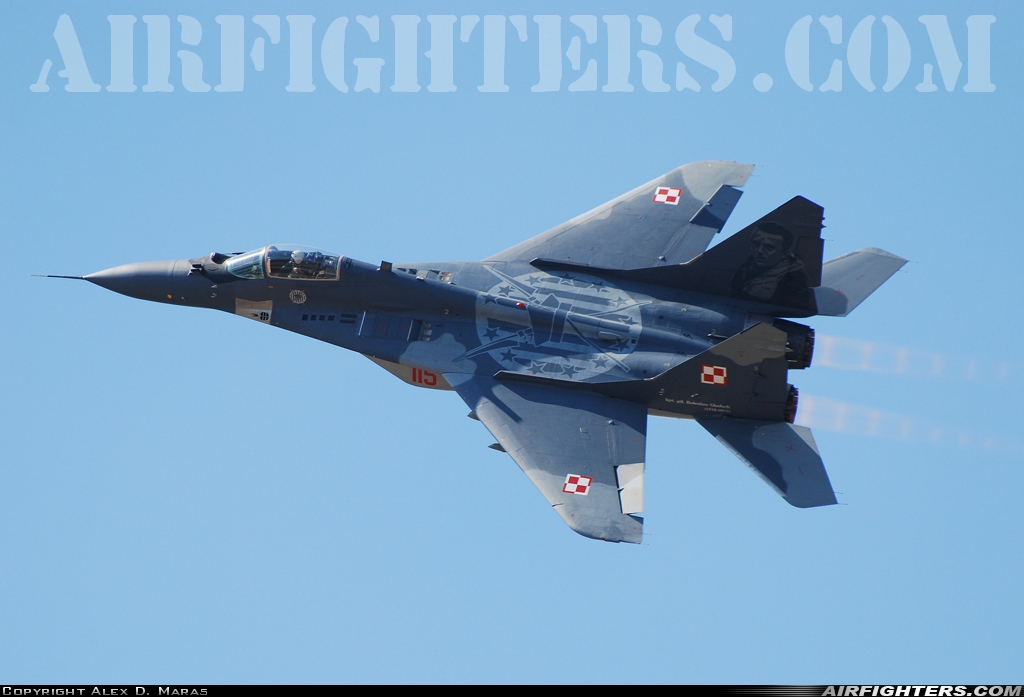 Poland - Air Force Mikoyan-Gurevich MiG-29A (9.12A) 115 at Dekelia - Tatoi (LGTT), Greece