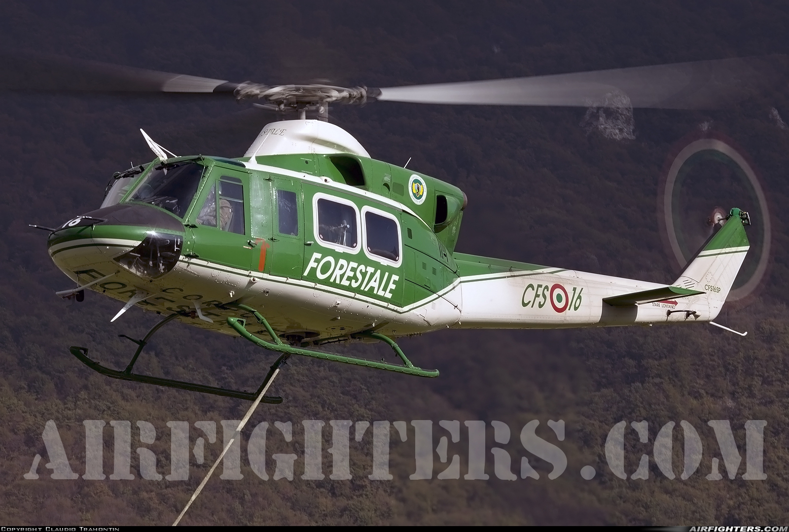 Italy - Corpo Forestale dello Stato Agusta-Bell AB-412EP Grifone CFS16SP at Belluno (LIDB), Italy