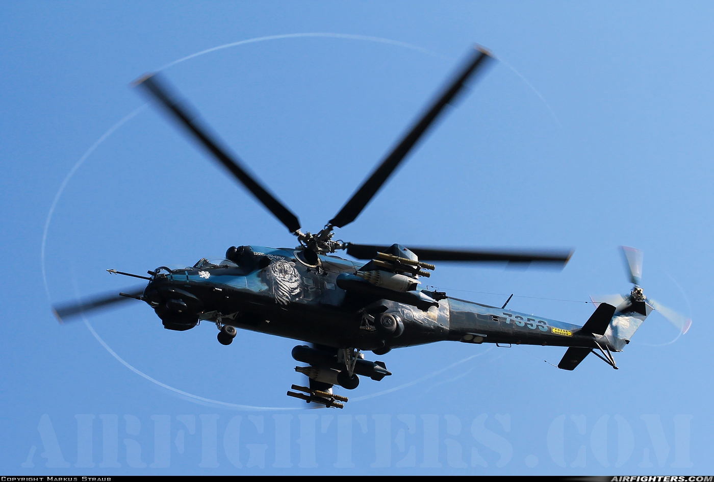 Czech Republic - Air Force Mil Mi-35 (Mi-24V) 7353 at Hradec Kralove (LKHK), Czech Republic