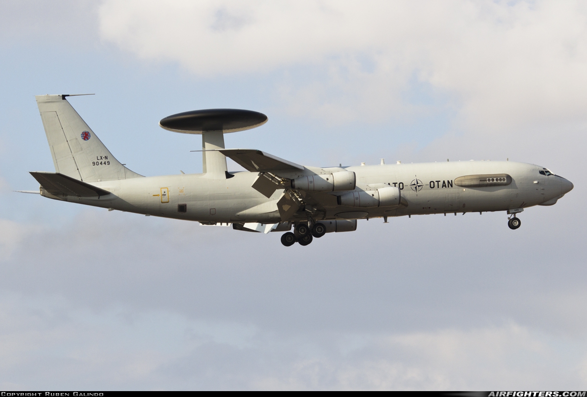 Luxembourg - NATO Boeing E-3A Sentry (707-300) LX-N90449 at Albacete (- Los Llanos) (LEAB), Spain