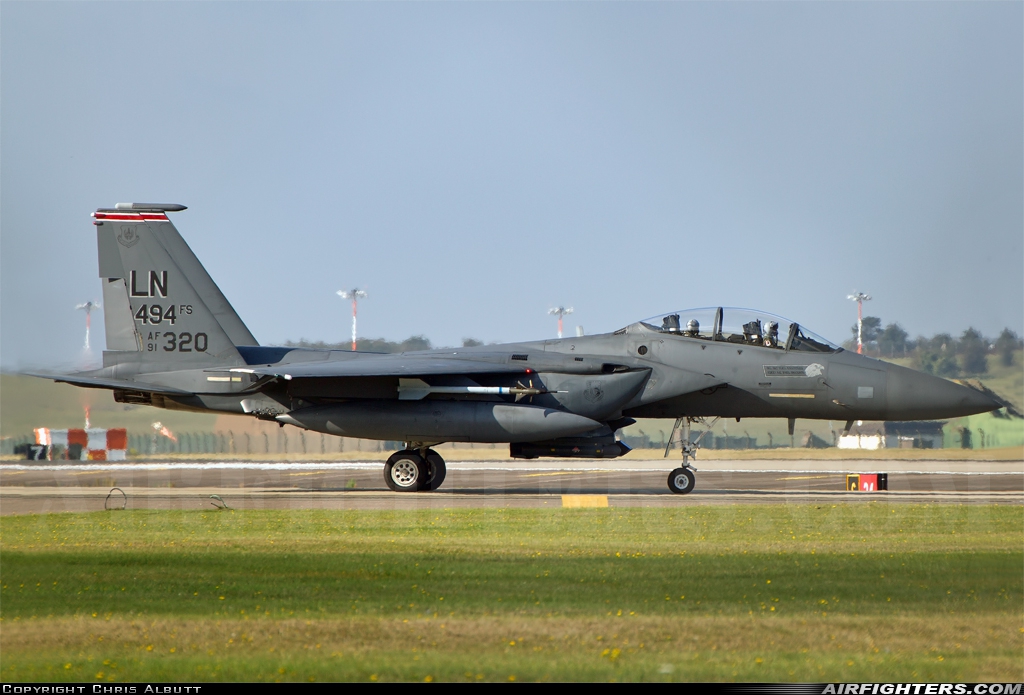 USA - Air Force McDonnell Douglas F-15E Strike Eagle 91-0320 at Lakenheath (LKZ / EGUL), UK