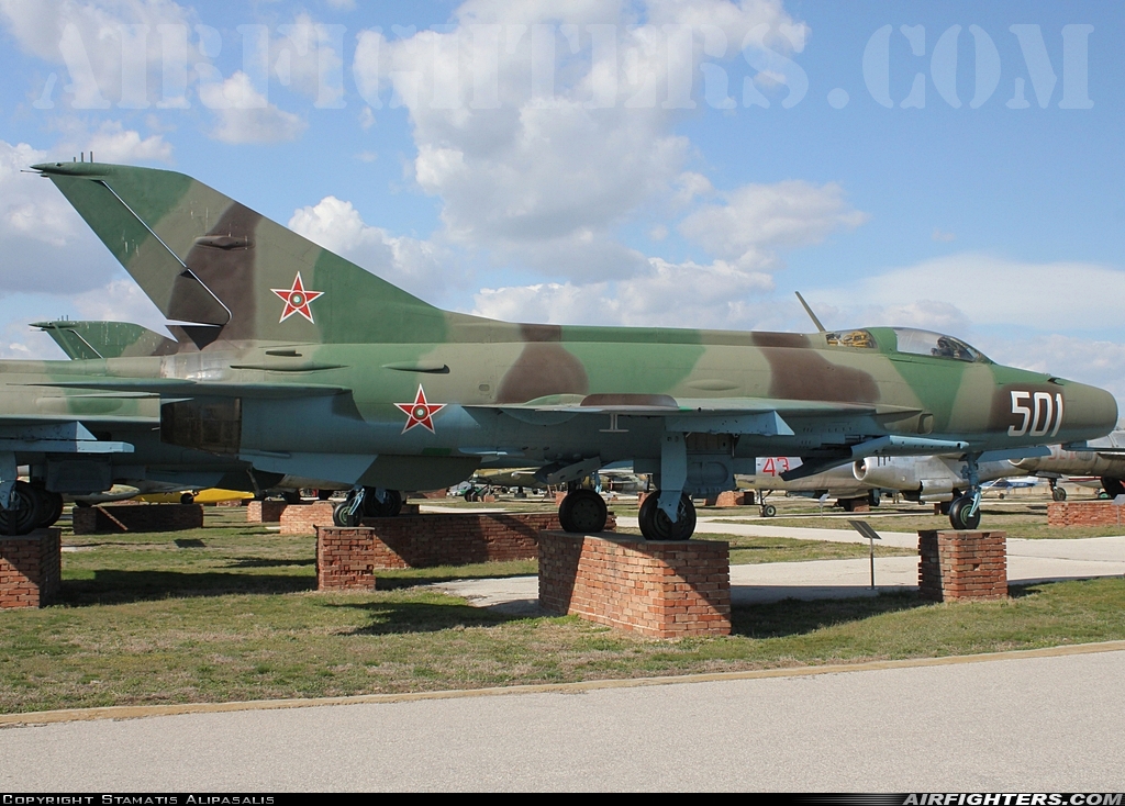 Bulgaria - Air Force Mikoyan-Gurevich MiG-21F-13 501 at Plovdiv (- Krumovo) (PDV / LBPD), Bulgaria