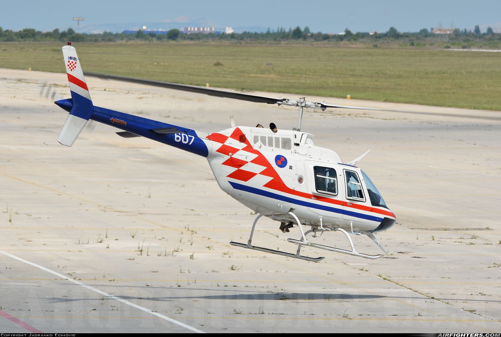 Croatia - Air Force Bell 206B-3 JetRanger III 607 at Zadar (- Zemunik) (ZAD / LDZD), Croatia