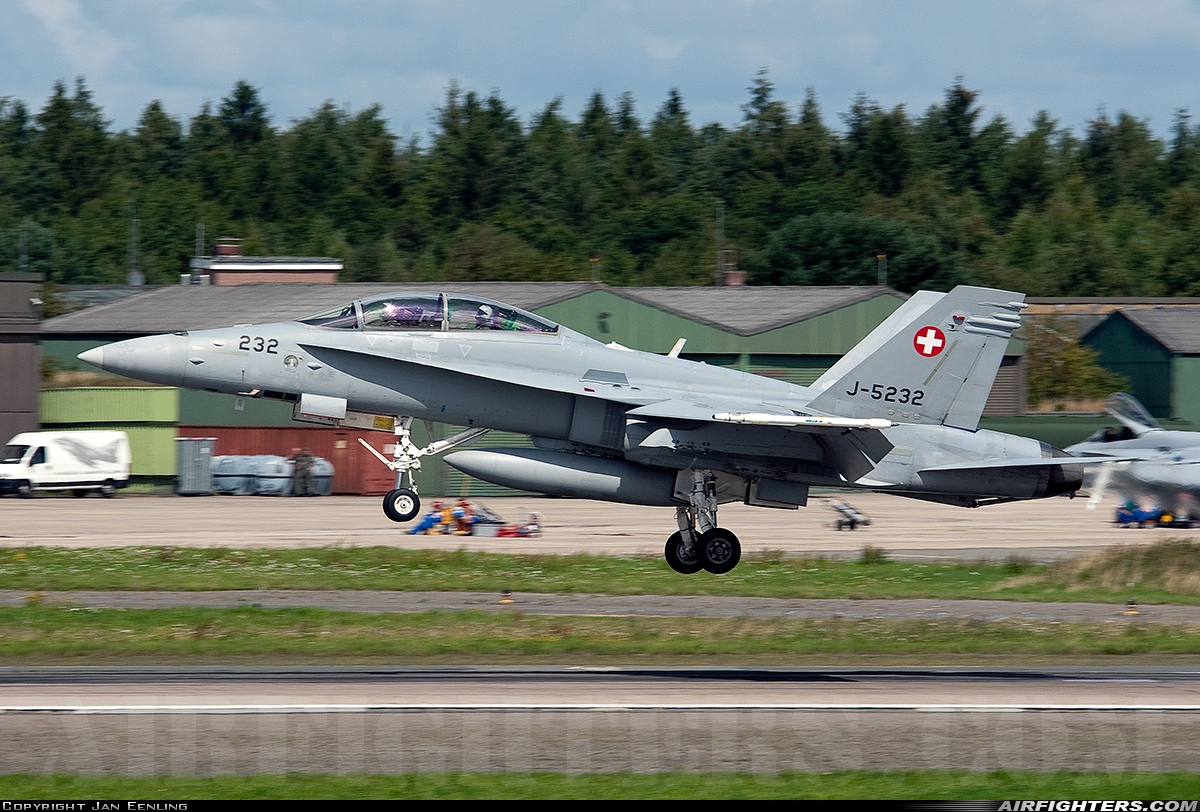 Switzerland - Air Force McDonnell Douglas F/A-18D Hornet J-5232 at Wittmundhafen (Wittmund) (ETNT), Germany