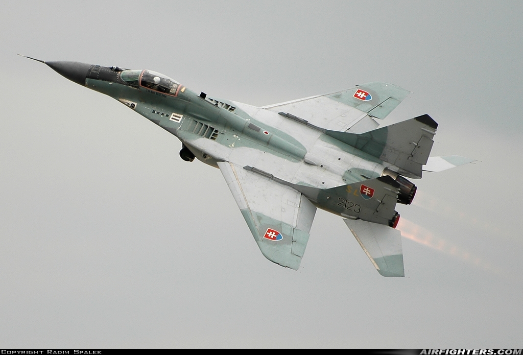 Slovakia - Air Force Mikoyan-Gurevich MiG-29A (9.12A) 2123 at Brno - Turany (BRQ / LKTB), Czech Republic