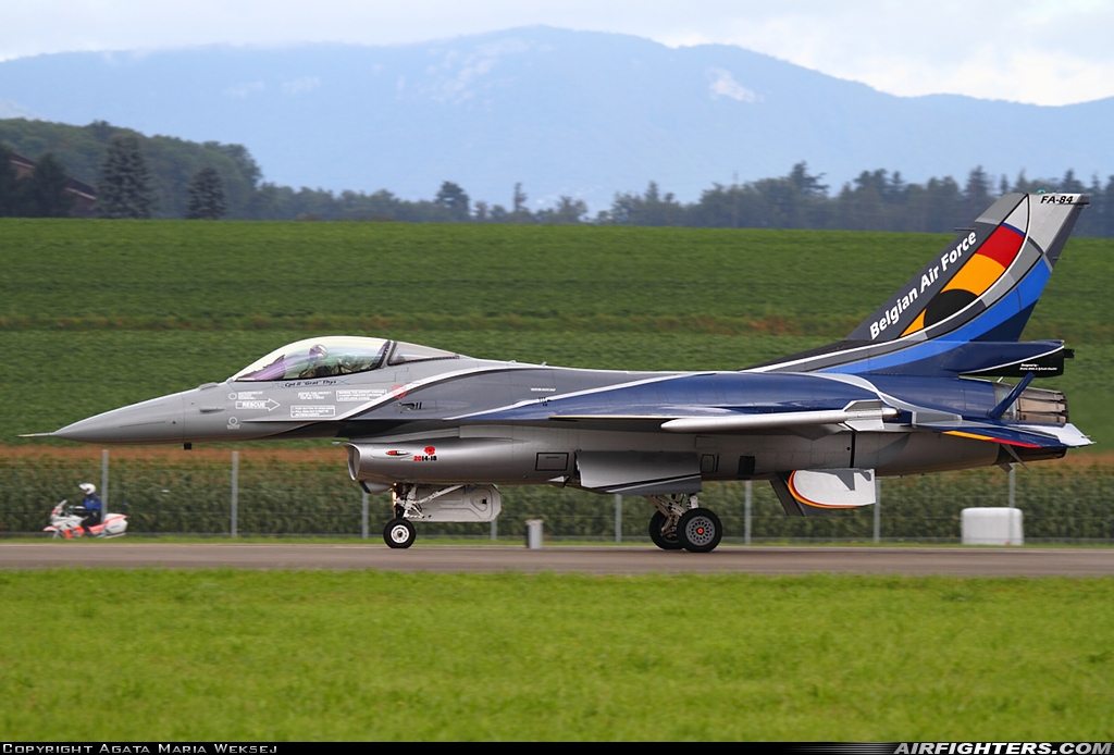 Belgium - Air Force General Dynamics F-16AM Fighting Falcon FA-84 at Payerne (LSMP), Switzerland