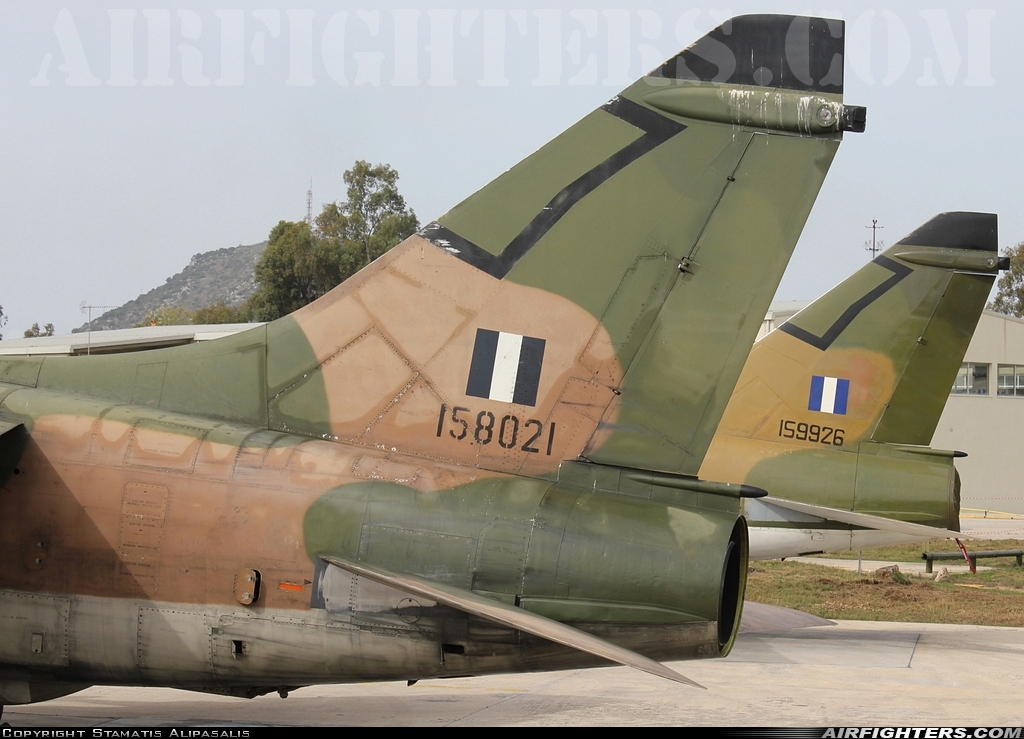 Greece - Air Force LTV Aerospace A-7E Corsair II 158021 at Araxos (GPA / LGRX), Greece