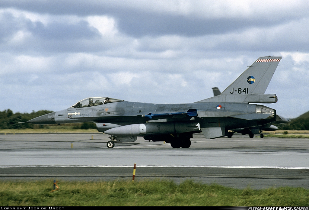 Netherlands - Air Force General Dynamics F-16A Fighting Falcon J-641 at Karup (KRP / EKKA), Denmark