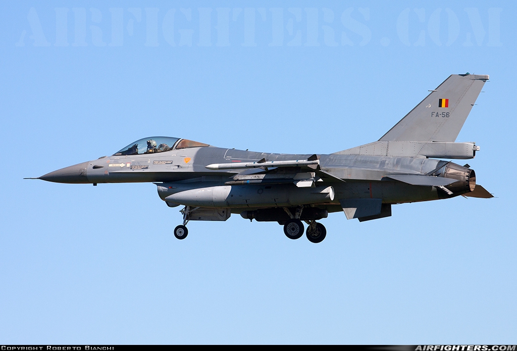 Belgium - Air Force General Dynamics F-16AM Fighting Falcon FA-56 at Ghedi (- Tenente Luigi Olivari) (LIPL), Italy