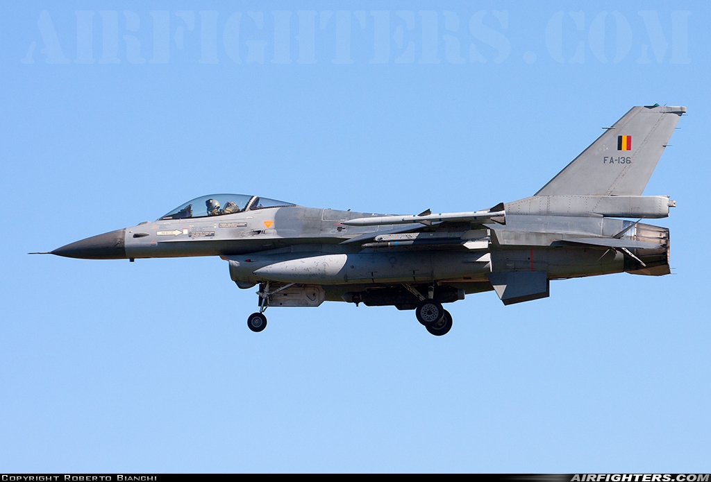 Belgium - Air Force General Dynamics F-16AM Fighting Falcon FA-136 at Ghedi (- Tenente Luigi Olivari) (LIPL), Italy