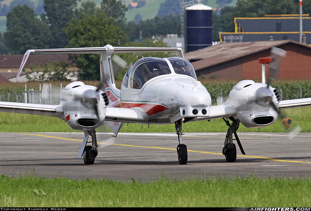 Switzerland - Air Force Diamond DA42 Centaur OPA R-711 at Emmen (EML / LSME), Switzerland