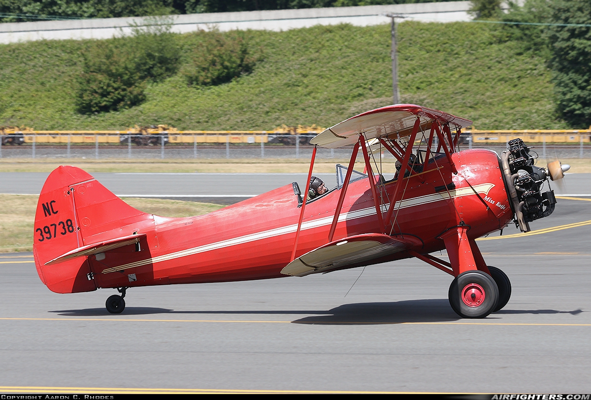 Private Waco PT-14 (UPF-7) NC39738 at Seattle - Boeing Field / King County Int. (BFI / KBFI), USA