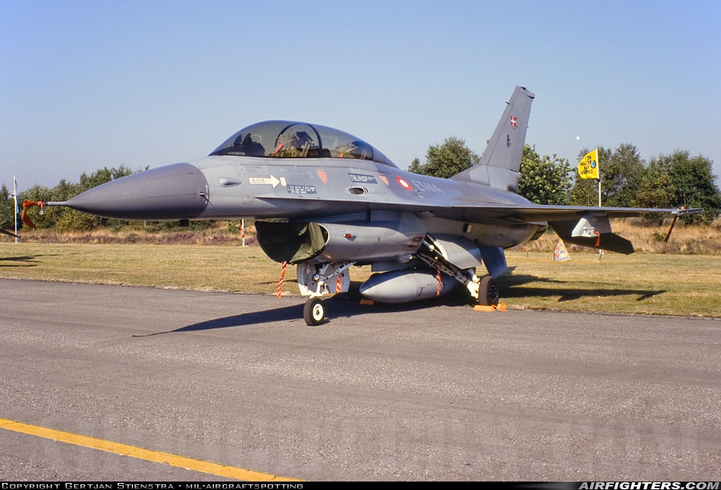 Denmark - Air Force General Dynamics F-16B Fighting Falcon ET-614 at Kleine Brogel (EBBL), Belgium