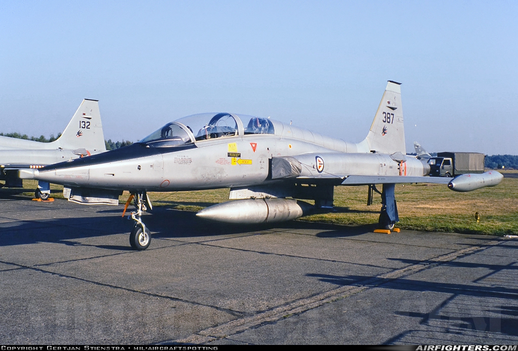 Norway - Air Force Northrop F-5B Freedom Fighter 387 at Kleine Brogel (EBBL), Belgium