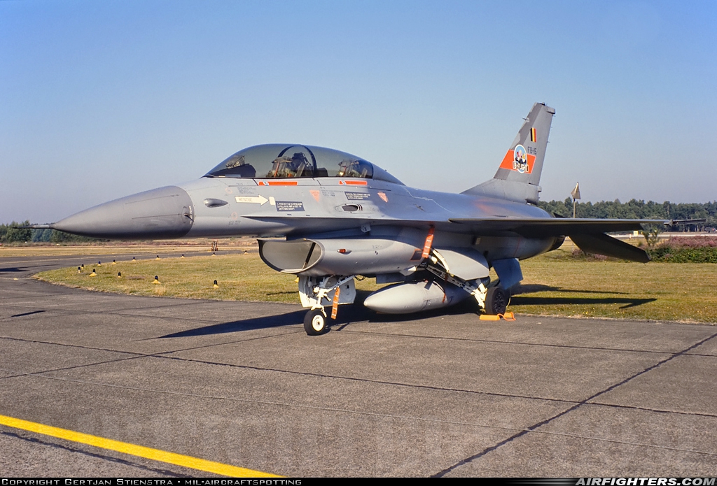 Belgium - Air Force General Dynamics F-16B Fighting Falcon FB-15 at Kleine Brogel (EBBL), Belgium