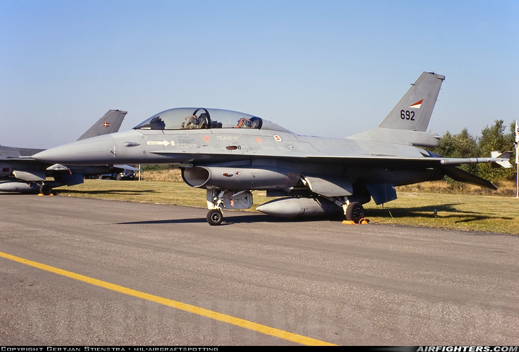Norway - Air Force General Dynamics F-16B Fighting Falcon 692 at Kleine Brogel (EBBL), Belgium