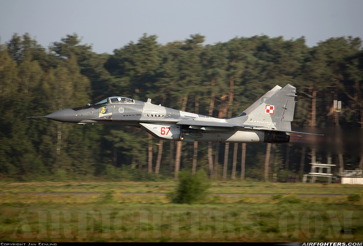Poland - Air Force Mikoyan-Gurevich MiG-29A (9.12A) 67 at Kleine Brogel (EBBL), Belgium