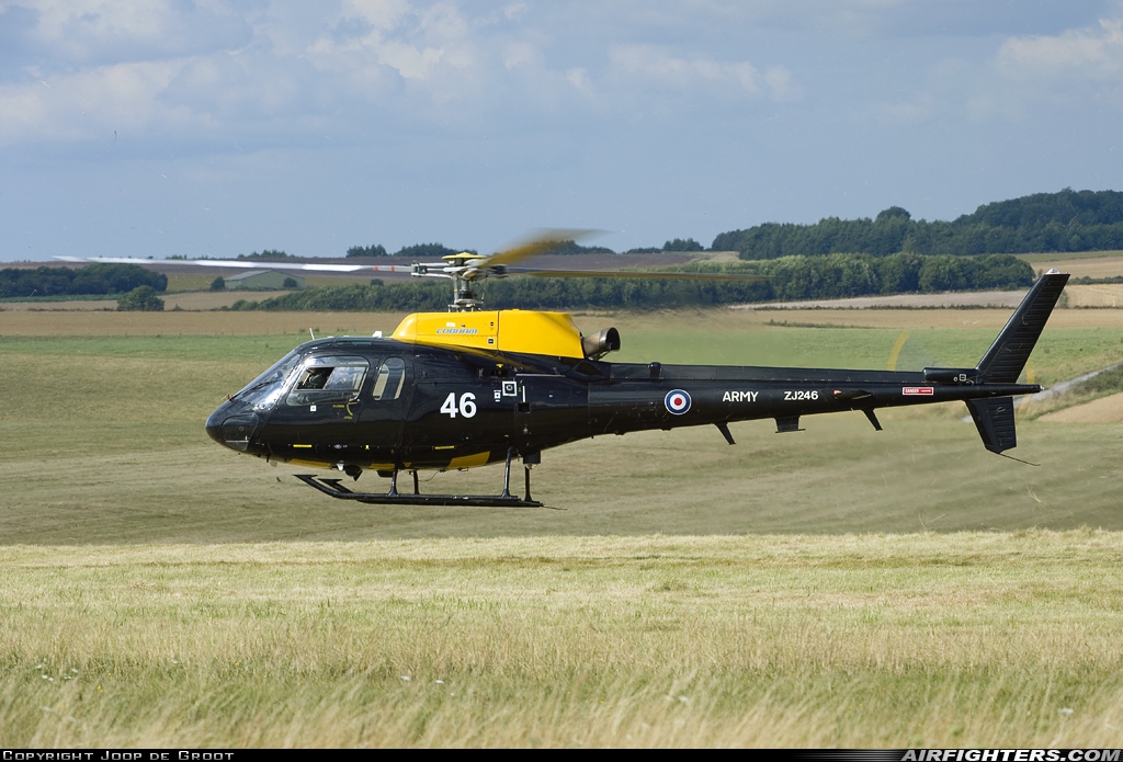 UK - Army Aerospatiale Squirrel HT2 (AS-350BB) ZJ246 at Off-Airport - Salisbury Plain, UK