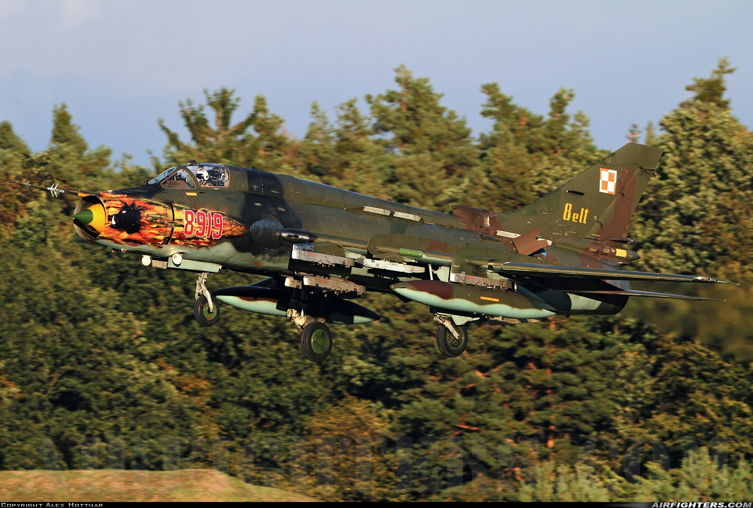 Poland - Air Force Sukhoi Su-22M4 Fitter-K 8919 at Namest nad Oslavou (LKNA), Czech Republic