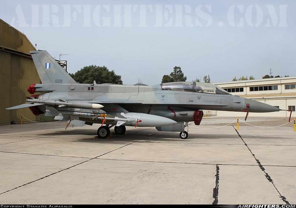 Greece - Air Force General Dynamics F-16D Fighting Falcon 028 at Araxos (GPA / LGRX), Greece