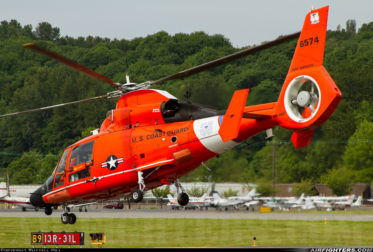 USA - Coast Guard Aerospatiale MH-65C Dolphin 6574 at Seattle - Boeing Field / King County Int. (BFI / KBFI), USA