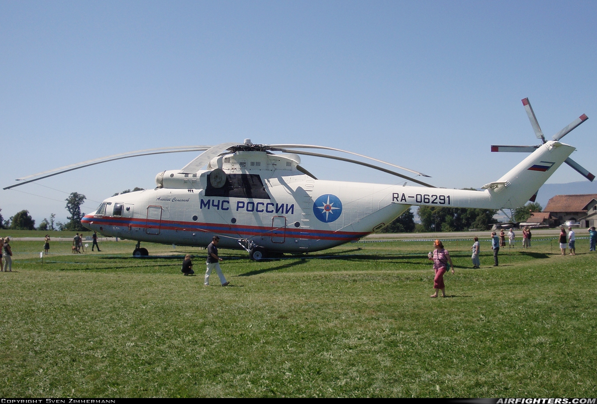 Russia - MChS Rossii - Ministry for Emergency Situations Mil Mi-26T RA-06291 at Lausanne-Blécherette (LSGL), Switzerland
