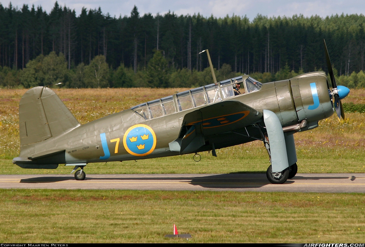 Private Saab B-17A SE-BYH at Ronneby (RNB / ESDF), Sweden