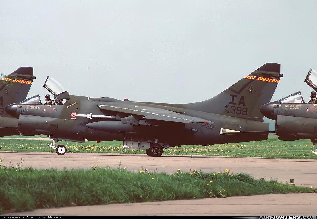 USA - Air Force LTV Aerospace A-7D Corsair II 75-0399 at Leeuwarden (LWR / EHLW), Netherlands