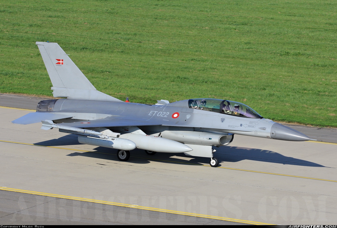 Denmark - Air Force General Dynamics F-16BM Fighting Falcon ET-022 at Ostrava - Mosnov (OSR / LKMT), Czech Republic