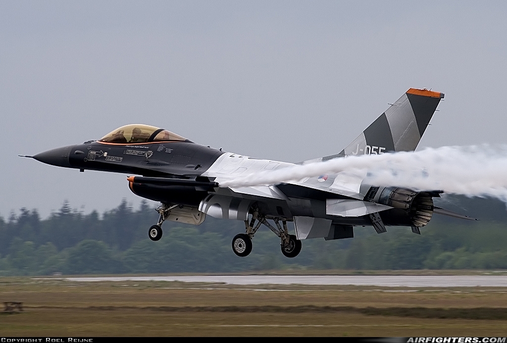 Netherlands - Air Force General Dynamics F-16AM Fighting Falcon J-055 at Utrecht - Soesterberg (UTC / EHSB), Netherlands
