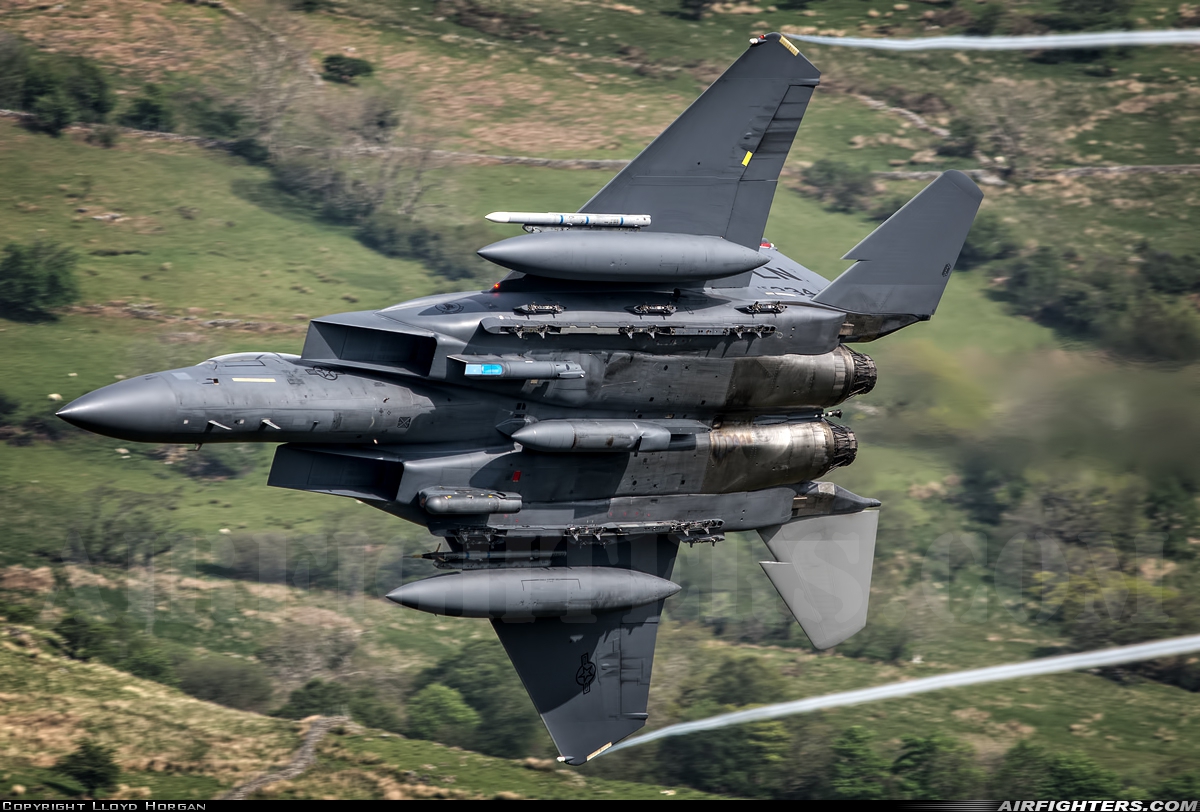 USA - Air Force McDonnell Douglas F-15E Strike Eagle 91-0334 at Off-Airport - Machynlleth Loop Area, UK