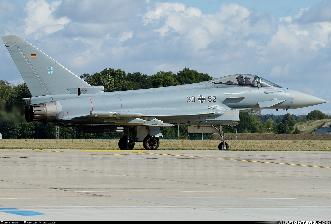 Germany - Air Force Eurofighter EF-2000 Typhoon S 30+52 at Rostock - Laage (RLG / ETNL), Germany