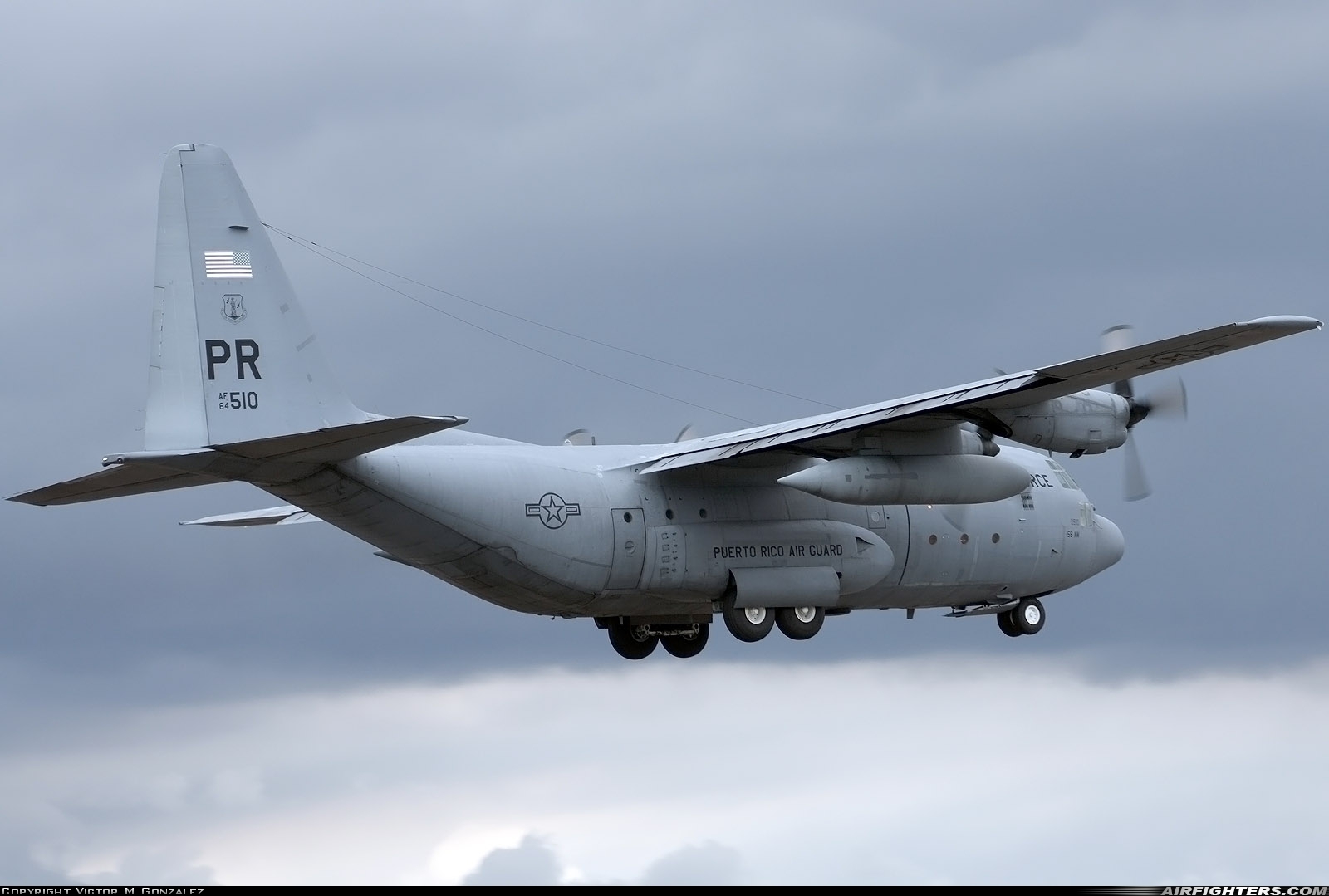 USA - Air Force Lockheed C-130E Hercules (L-382) 64-0510 at Ponce - Mercedita Airport (PSE / TJPS), Puerto Rico