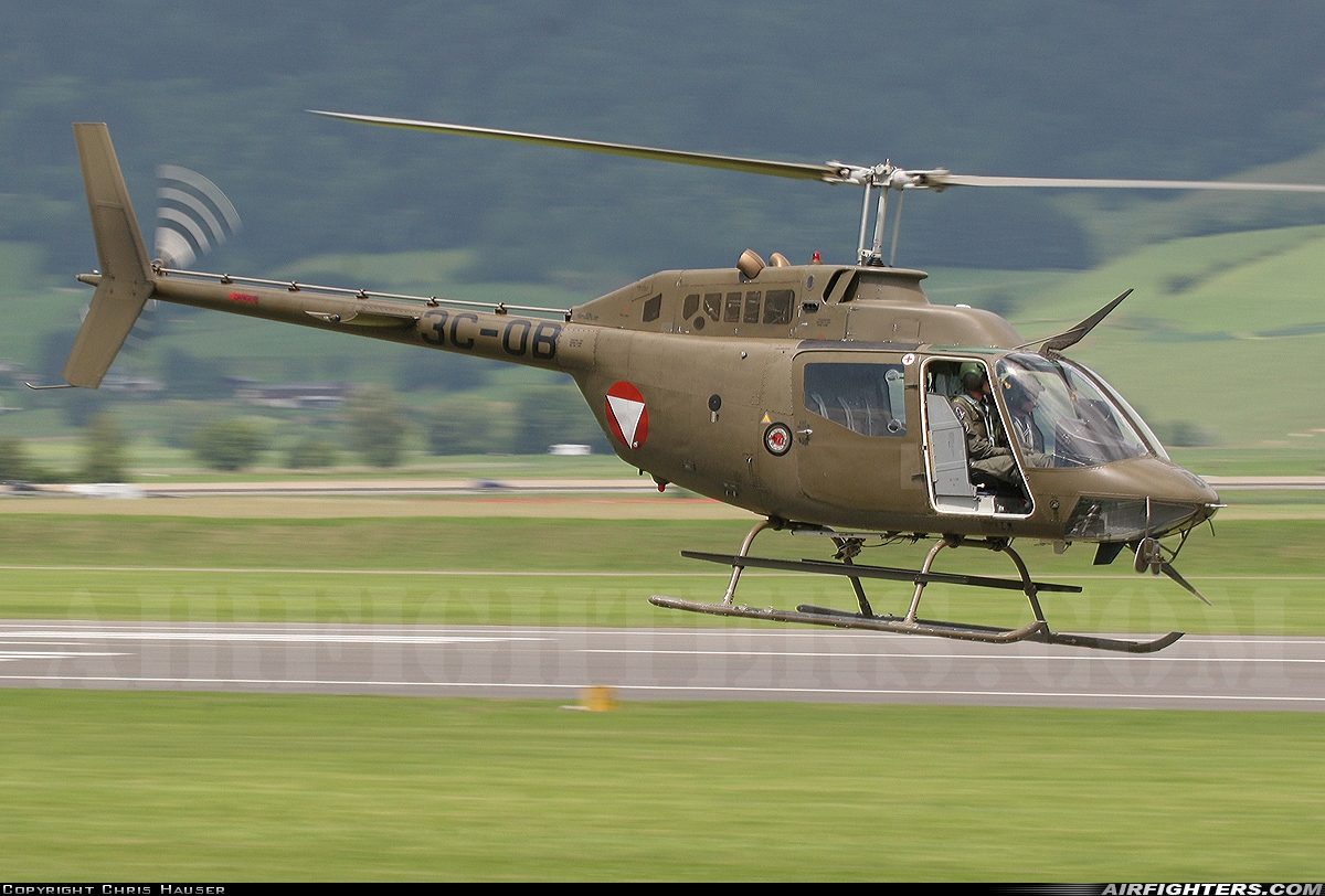 Austria - Air Force Bell OH-58B Kiowa 3C-OB at Zeltweg (LOXZ), Austria
