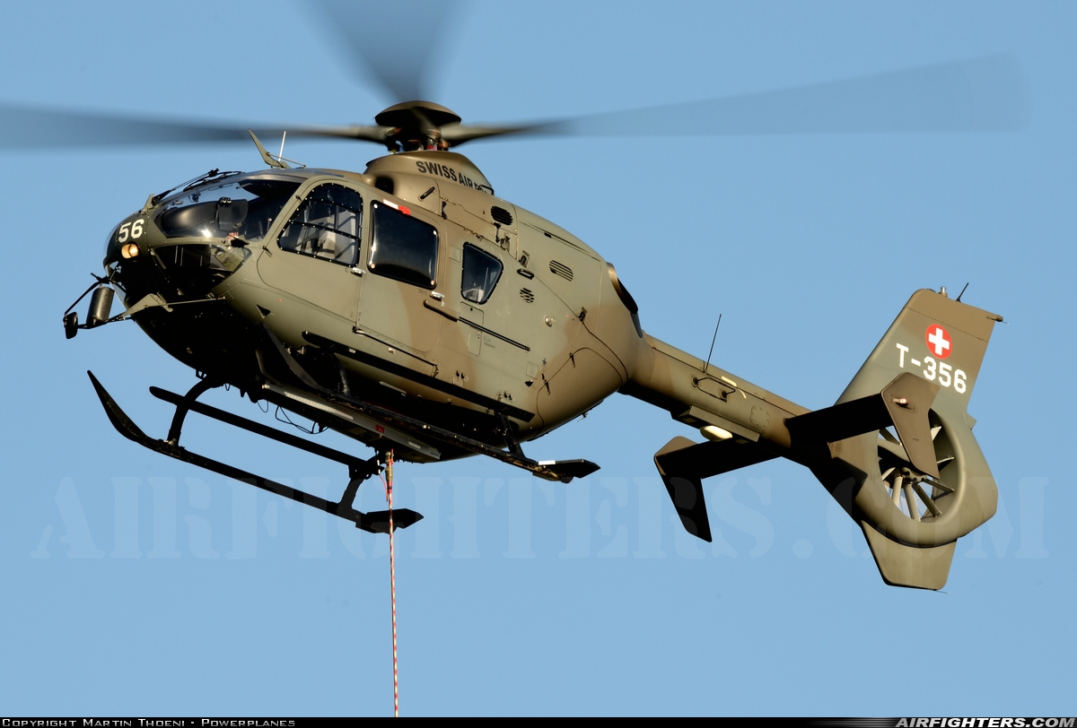 Switzerland - Air Force Eurocopter TH05 (EC-635P2+) T-356 at Payerne (LSMP), Switzerland