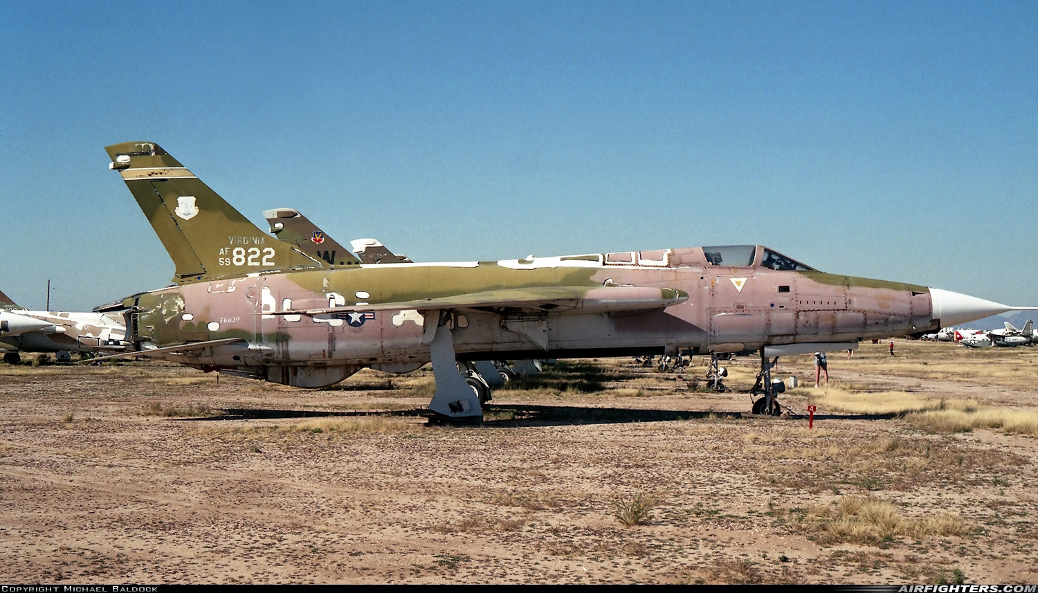 USA - Air Force Republic F-105D Thunderchief 59-1822 at Tucson - Davis-Monthan AFB (DMA / KDMA), USA