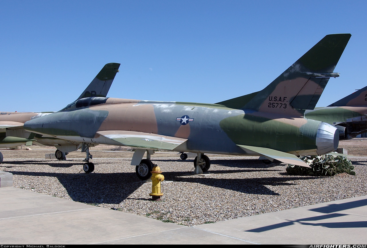 USA - Air Force North American F-100A Super Sabre 52-5773 at Midland (/ Odessa) - Int. (Regional) (MAF / KMAF), USA
