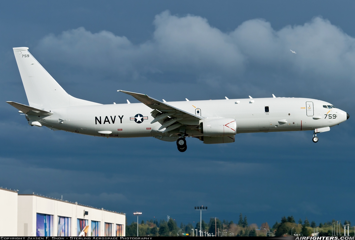 USA - Navy Boeing P-8A Poseidon (737-800ERX) 168759 at Everett - Snohomish County / Paine Field (PAE / KPAE), USA
