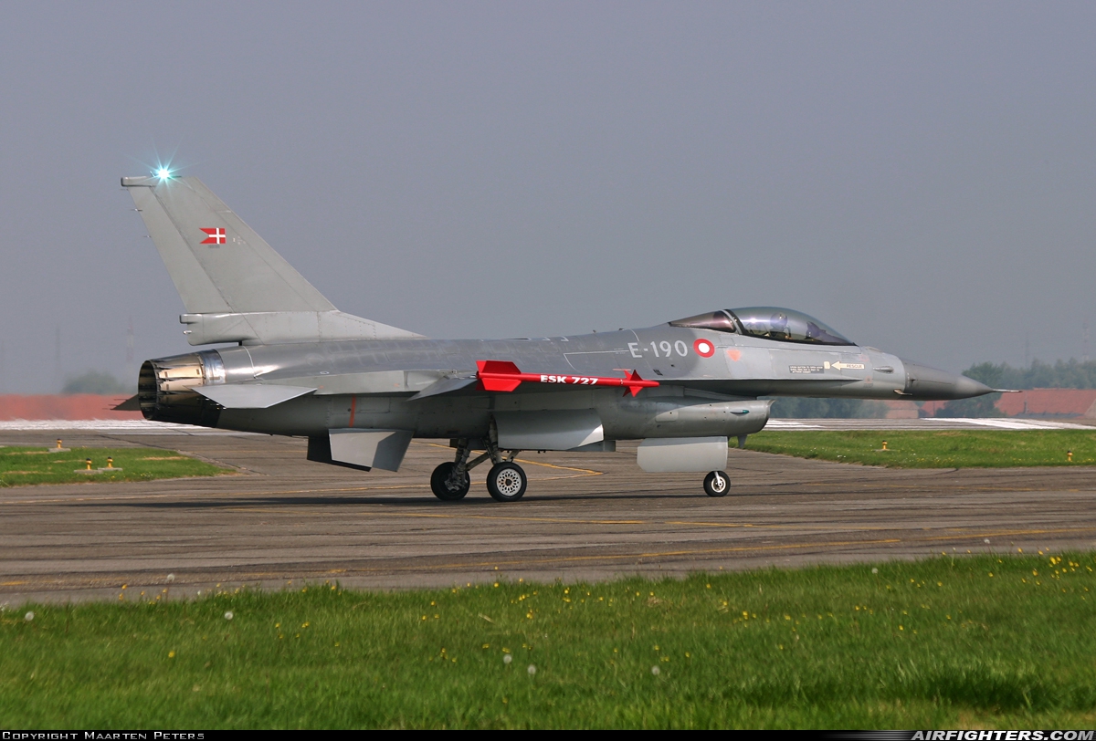Denmark - Air Force General Dynamics F-16AM Fighting Falcon E-190 at Koksijde (EBFN), Belgium