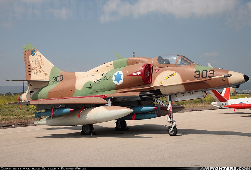 Israel - Air Force Douglas A-4N Skyhawk 303 at Ramat David (LLRD), Israel