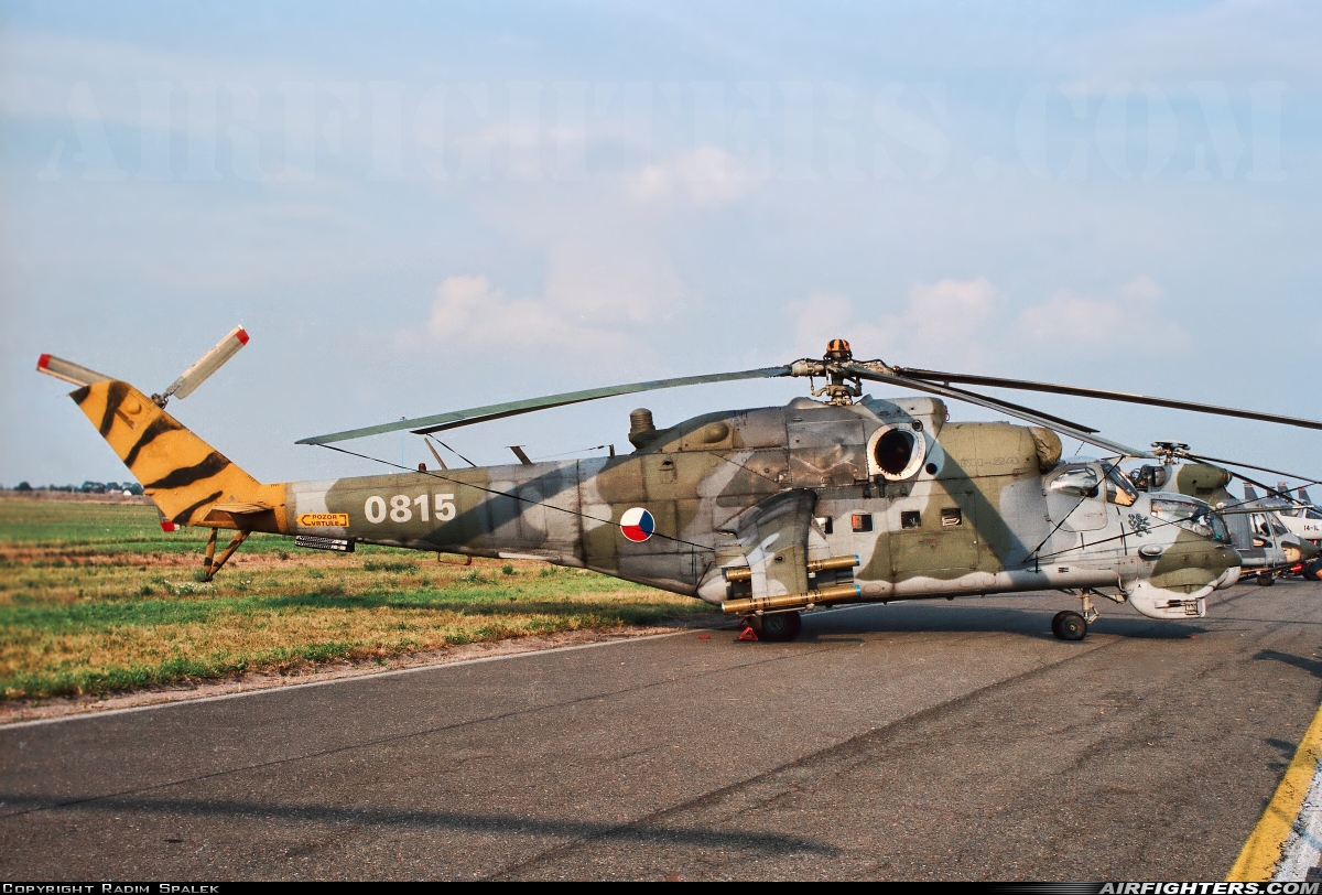 Czech Republic - Air Force Mil Mi-35 (Mi-24V) 0815 at Hradec Kralove (LKHK), Czech Republic
