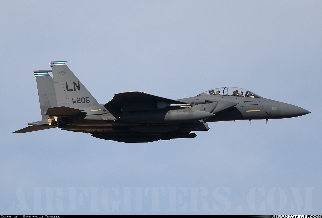 USA - Air Force McDonnell Douglas F-15E Strike Eagle 96-0205 at Aviano (- Pagliano e Gori) (AVB / LIPA), Italy