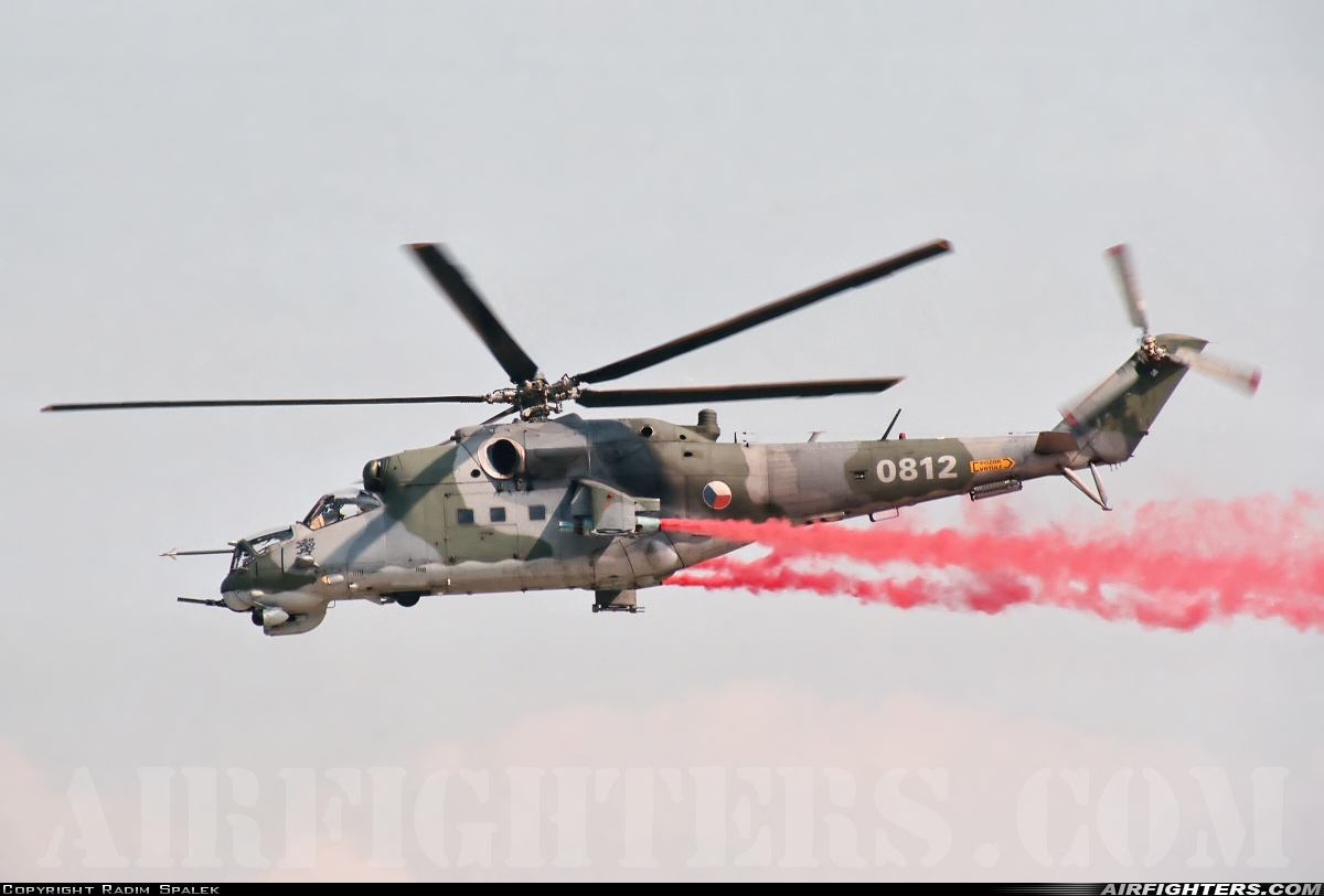 Czech Republic - Air Force Mil Mi-35 (Mi-24V) 0812 at Hradec Kralove (LKHK), Czech Republic