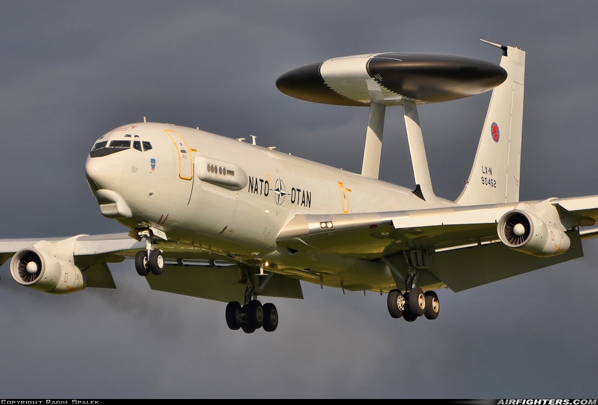 Luxembourg - NATO Boeing E-3A Sentry (707-300) LX-N90452 at Pardubice (PED / LKPD), Czech Republic