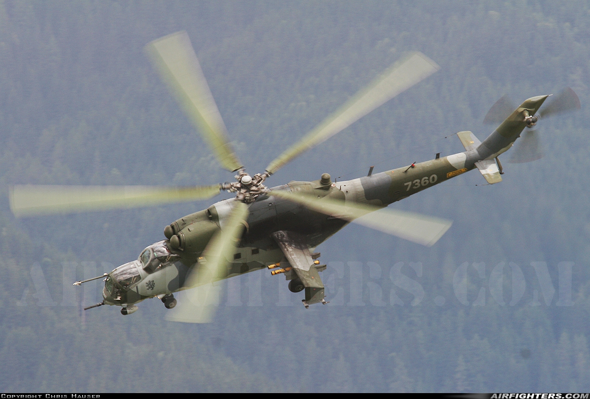 Czech Republic - Air Force Mil Mi-35 (Mi-24V) 7360 at Zeltweg (LOXZ), Austria